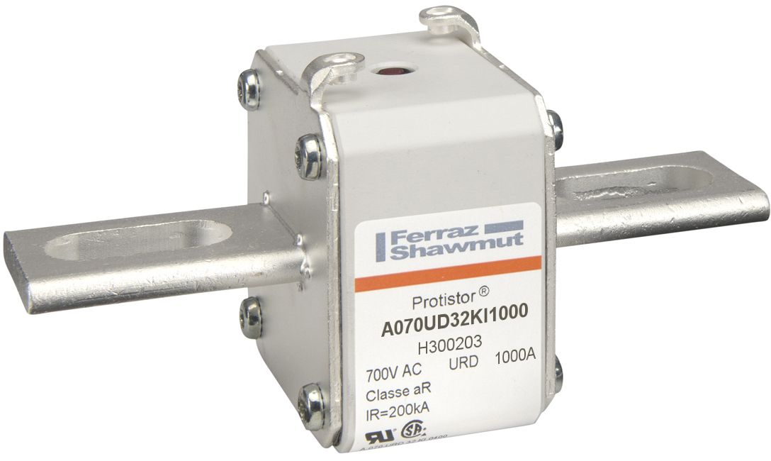 H300203 - PROTISTOR® SB aR, short US slotted blade, KI, sz.32, 690VAC IEC-700VAC UL, 1000A